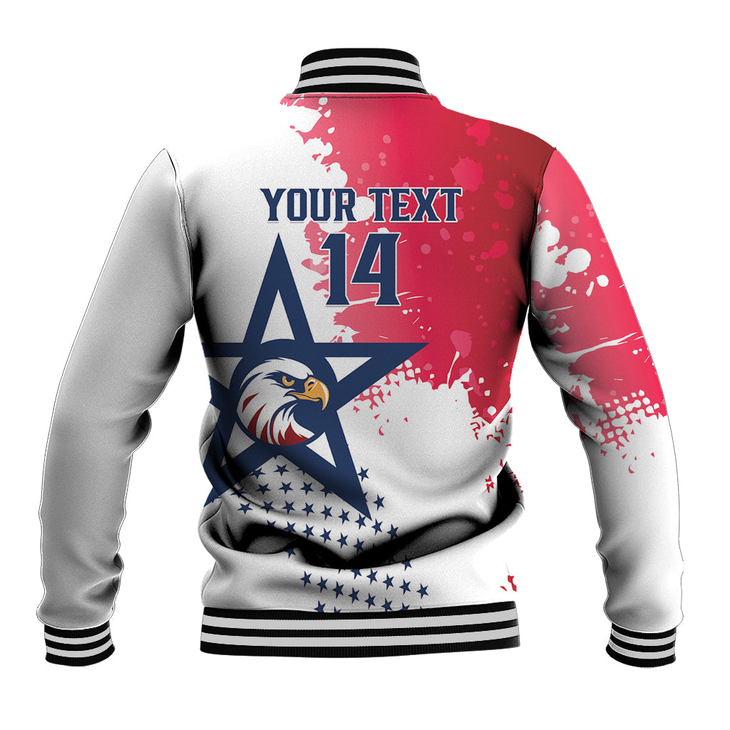 Custom United States Rugby Baseball Jacket 2024 Pacific Go Eagles - Wonder Print Shop