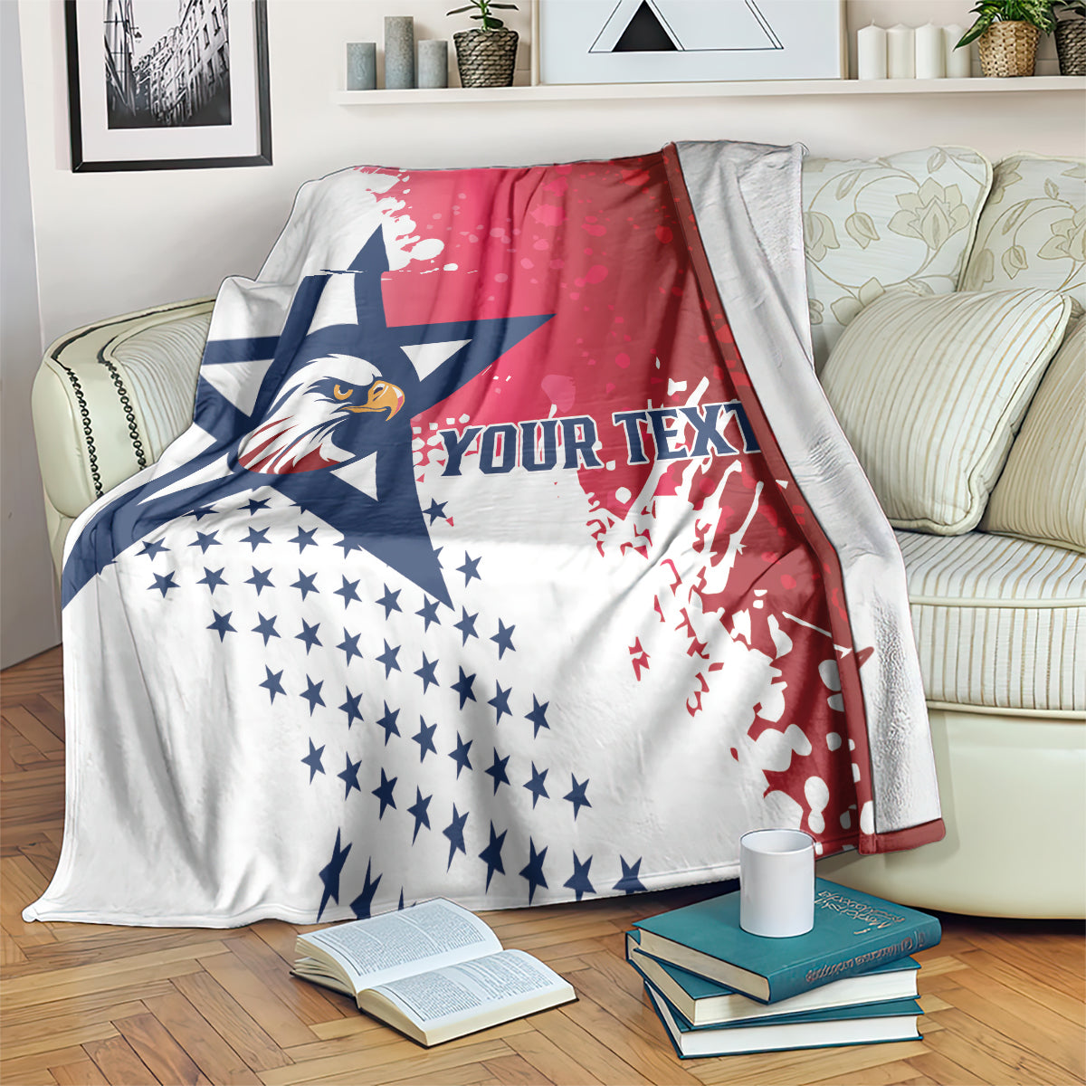 Custom United States Rugby Blanket 2024 Pacific Go Eagles