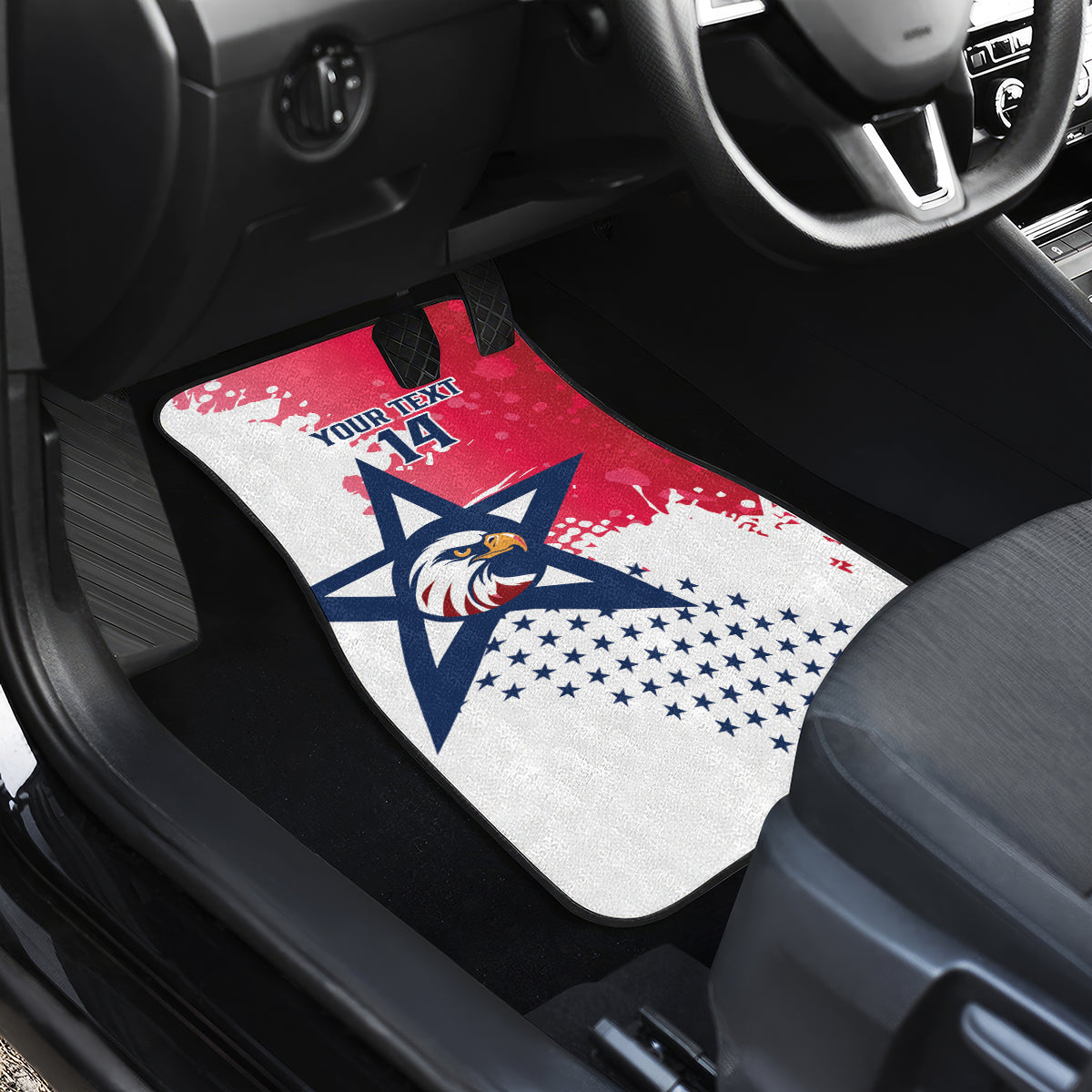 Custom United States Rugby Car Mats 2024 Pacific Go Eagles - Wonder Print Shop