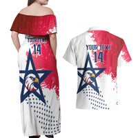 Custom United States Rugby Couples Matching Off Shoulder Maxi Dress and Hawaiian Shirt 2024 Pacific Go Eagles - Wonder Print Shop