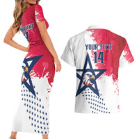 Custom United States Rugby Couples Matching Short Sleeve Bodycon Dress and Hawaiian Shirt 2024 Pacific Go Eagles - Wonder Print Shop