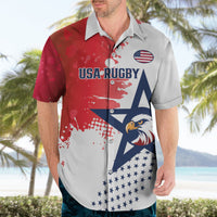 Custom United States Rugby Hawaiian Shirt 2024 Pacific Go Eagles - Wonder Print Shop