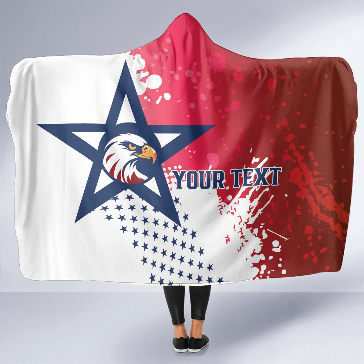 Custom United States Rugby Hooded Blanket 2024 Pacific Go Eagles