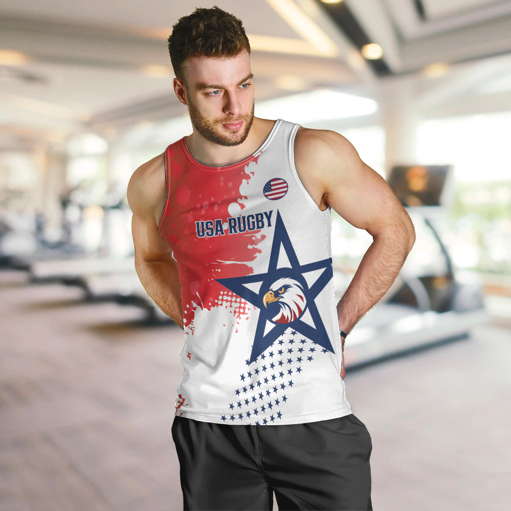 Custom United States Rugby Men Tank Top 2024 Pacific Go Eagles - Wonder Print Shop