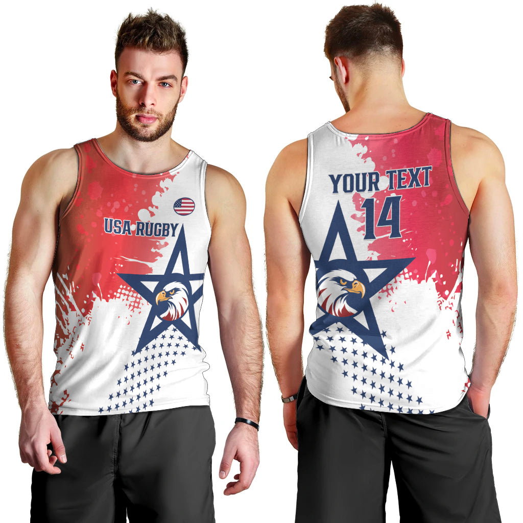 Custom United States Rugby Men Tank Top 2024 Pacific Go Eagles - Wonder Print Shop