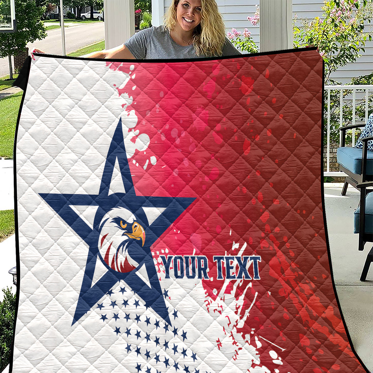 Custom United States Rugby Quilt 2024 Pacific Go Eagles
