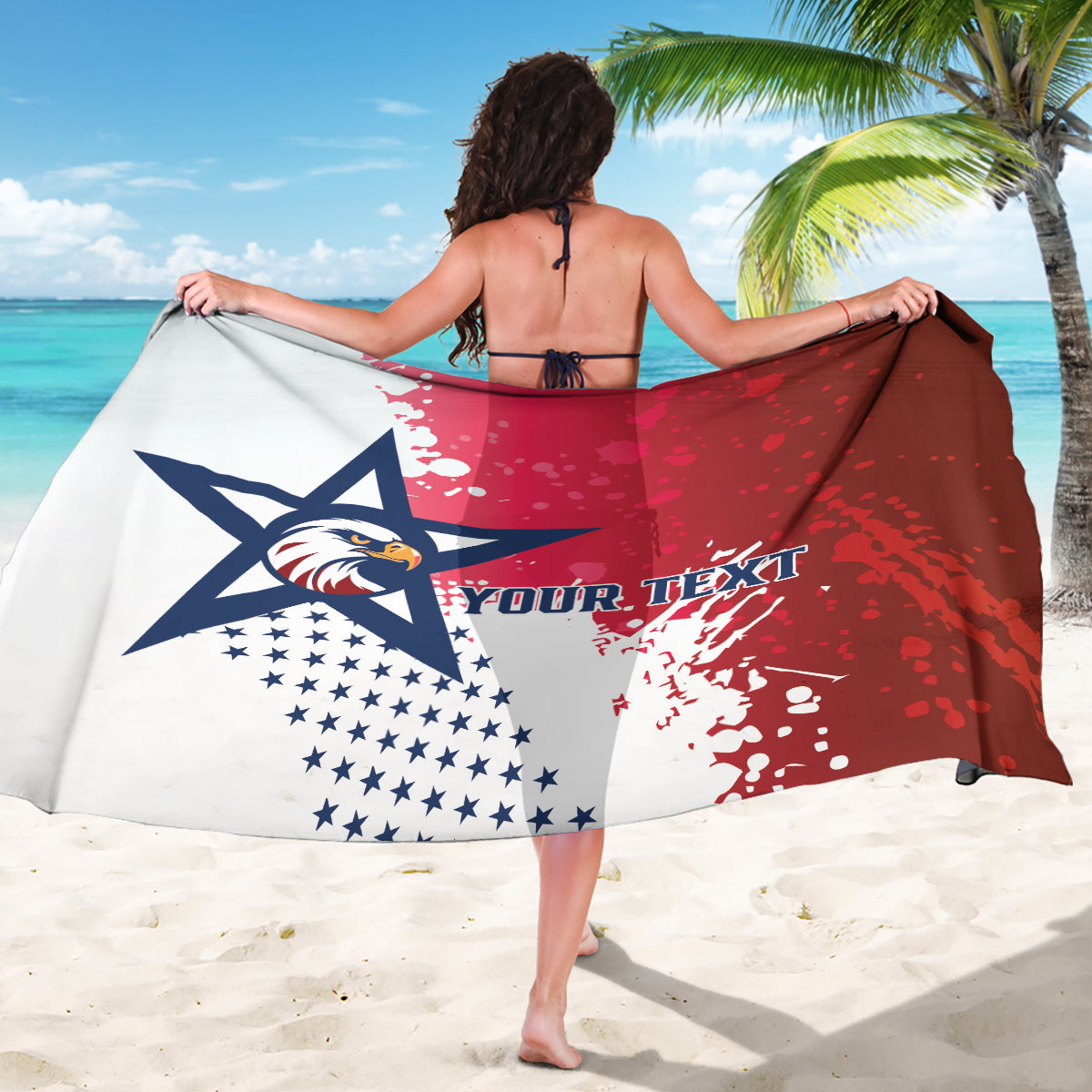 Custom United States Rugby Sarong 2024 Pacific Go Eagles - Wonder Print Shop