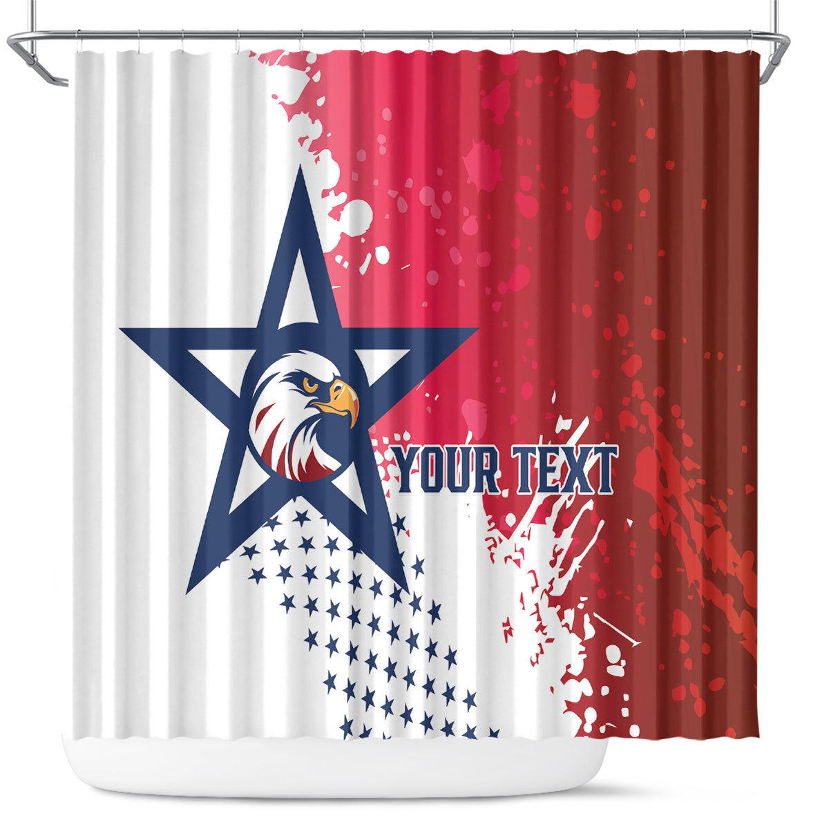 Custom United States Rugby Shower Curtain 2024 Pacific Go Eagles
