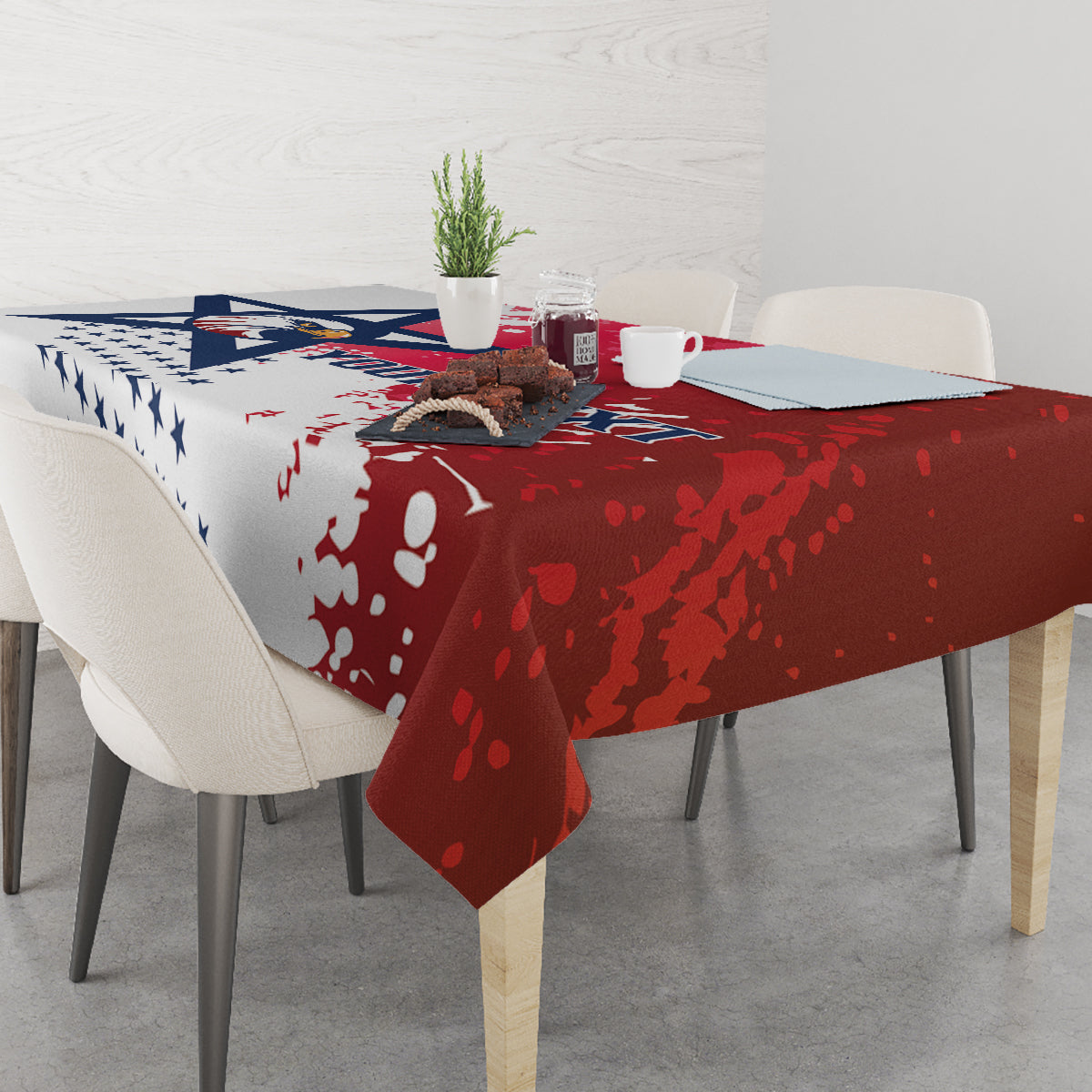Custom United States Rugby Tablecloth 2024 Pacific Go Eagles - Wonder Print Shop