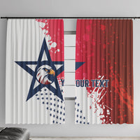 Custom United States Rugby Window Curtain 2024 Pacific Go Eagles - Wonder Print Shop