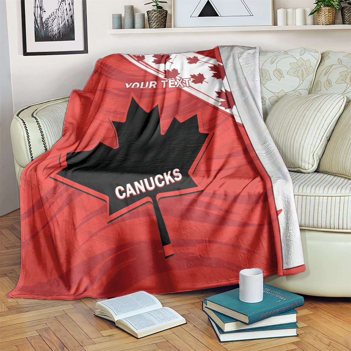 Custom Canada Rugby Blanket 2024 Pacific Go Canucks