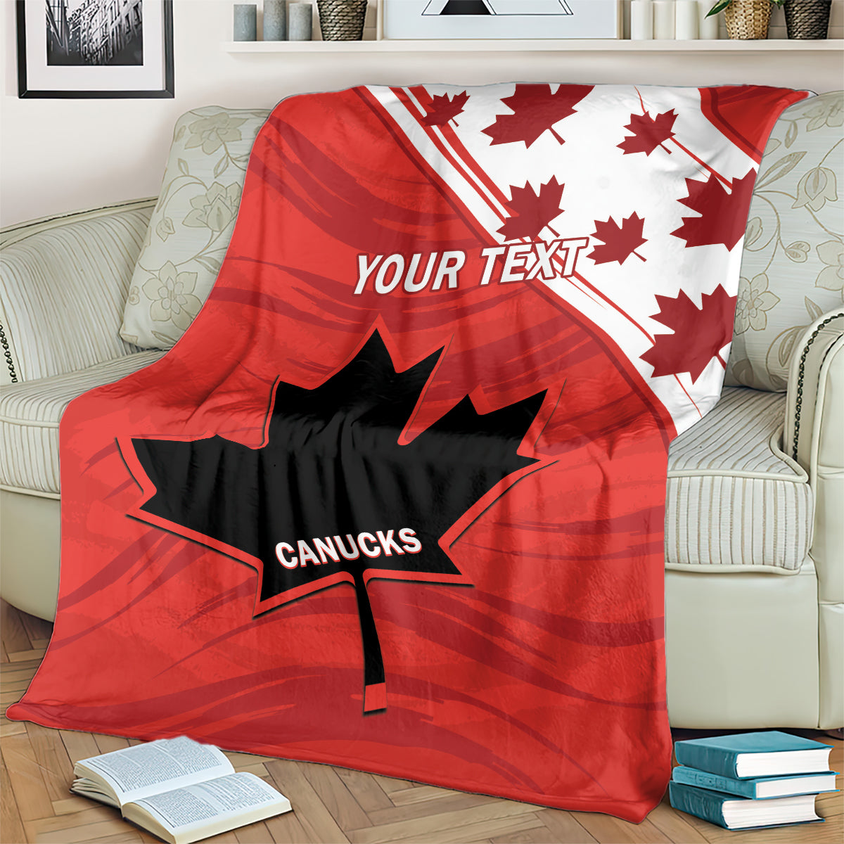 Custom Canada Rugby Blanket 2024 Pacific Go Canucks