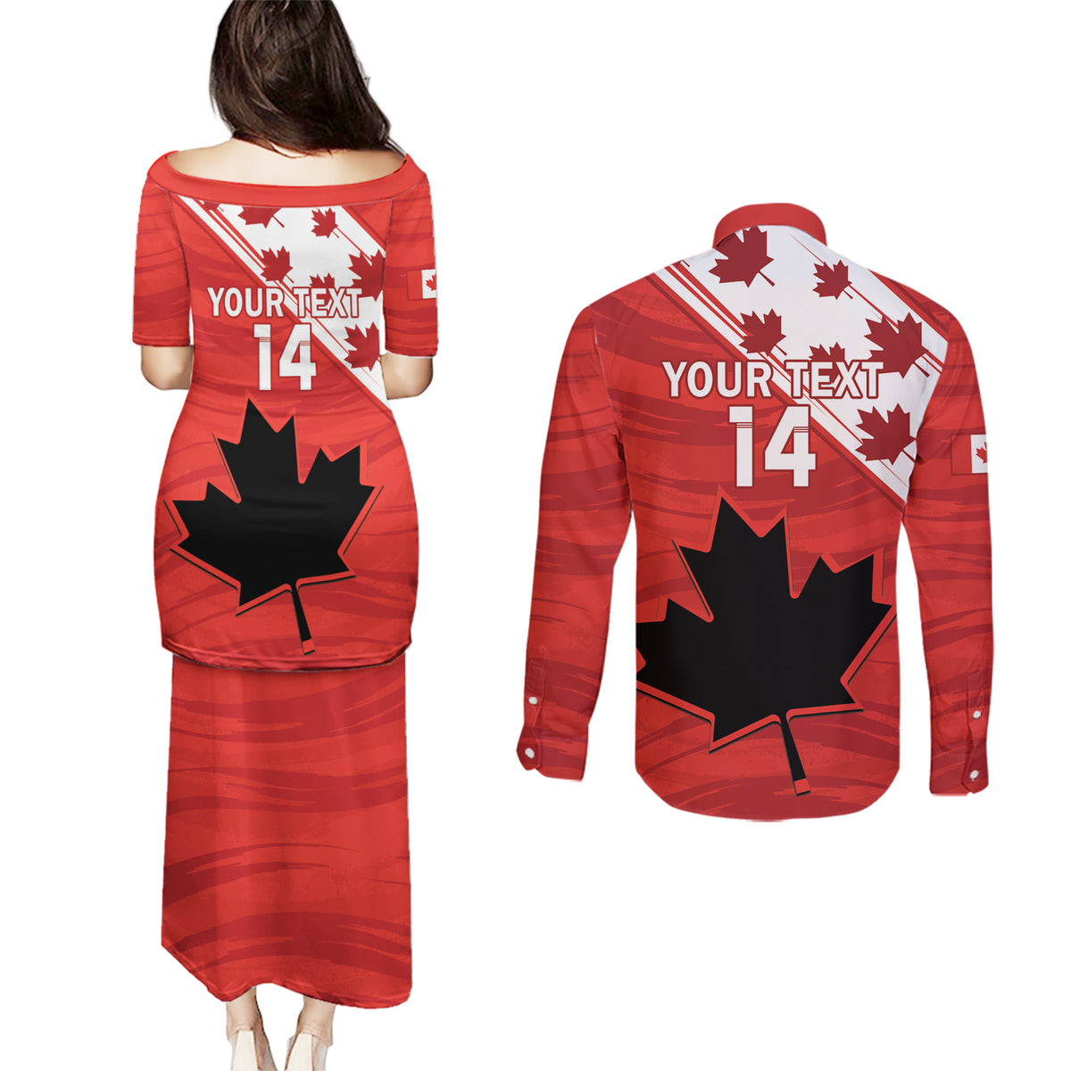 Custom Canada Rugby Couples Matching Puletasi and Long Sleeve Button Shirt 2024 Pacific Go Canucks - Wonder Print Shop