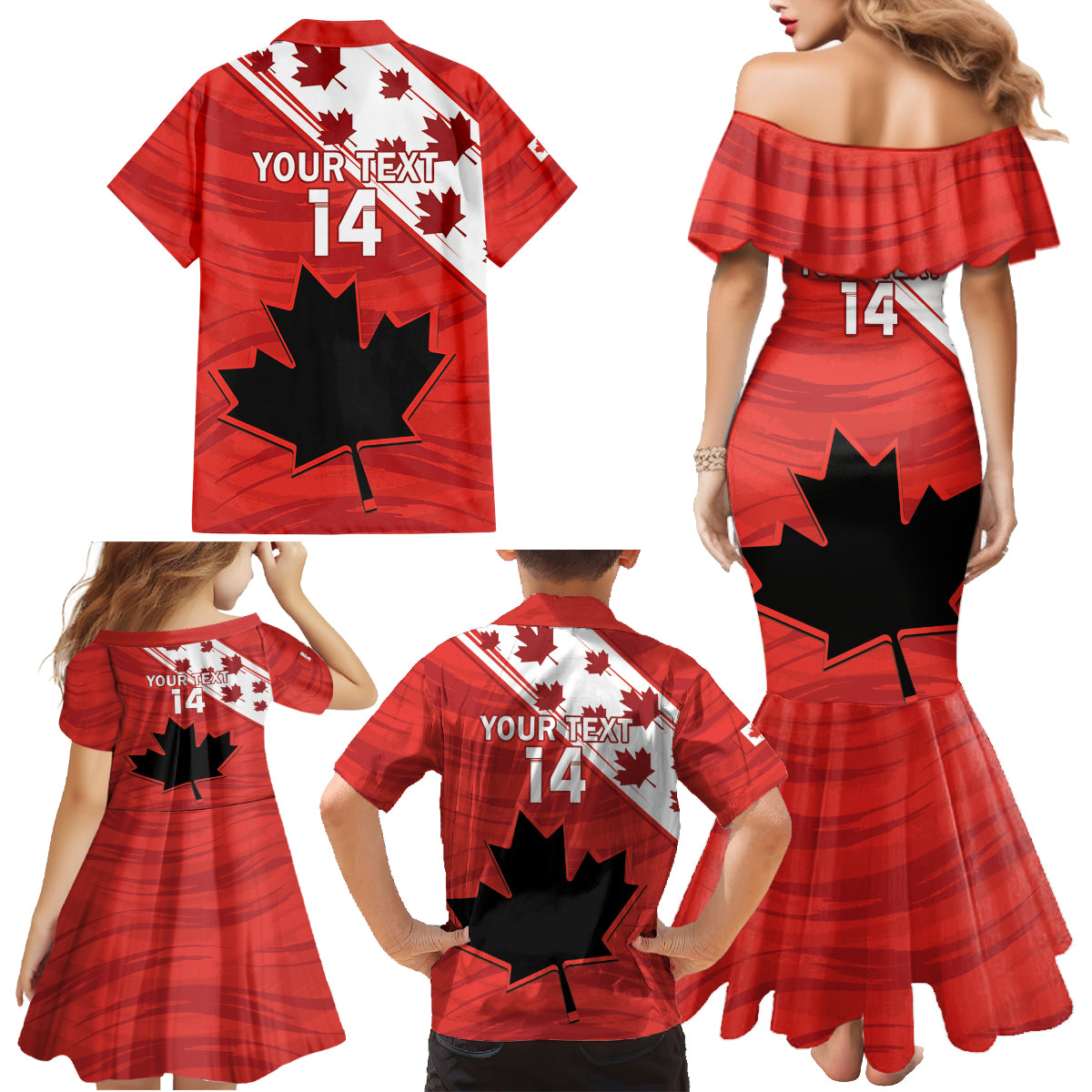 Custom Canada Rugby Family Matching Mermaid Dress and Hawaiian Shirt 2024 Pacific Go Canucks - Wonder Print Shop