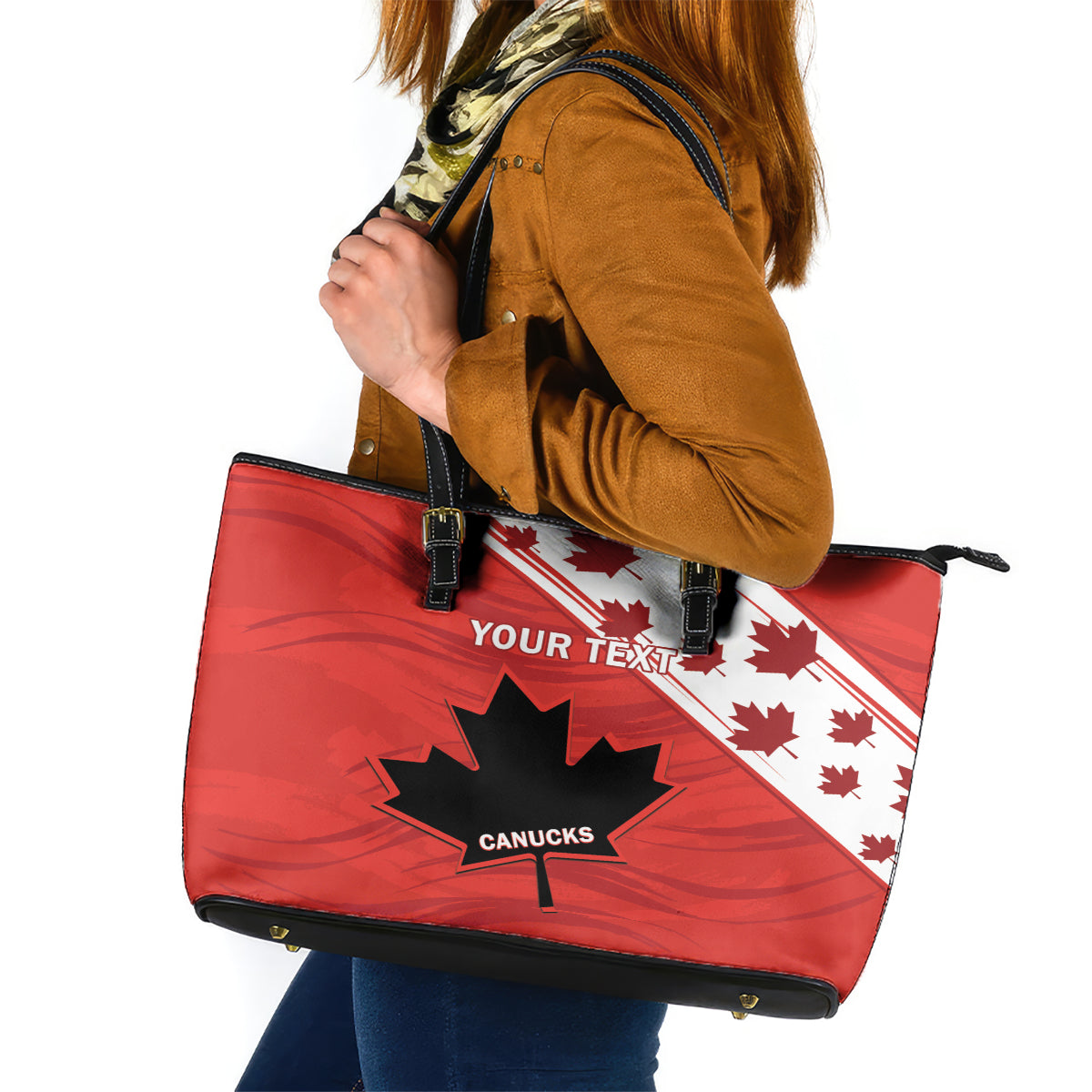 Custom Canada Rugby Leather Tote Bag 2024 Pacific Go Canucks