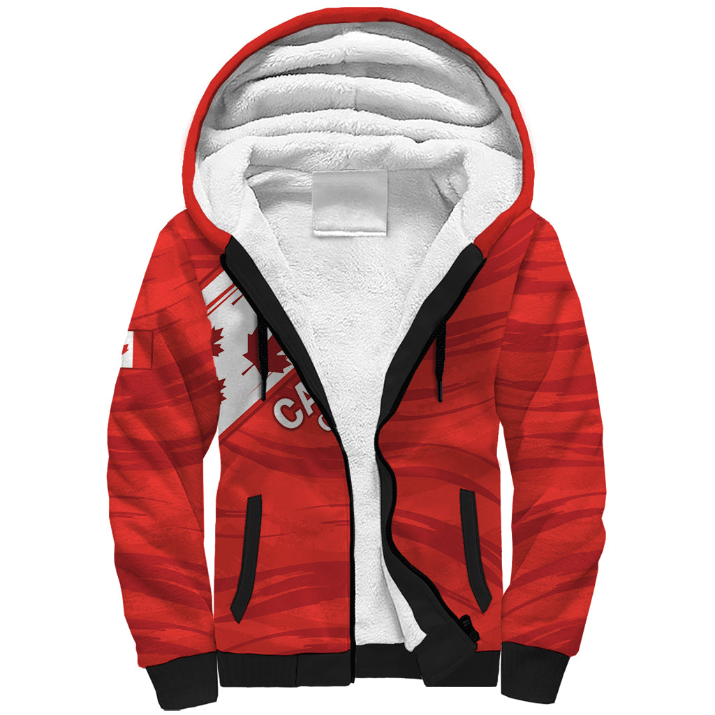 Custom Canada Rugby Sherpa Hoodie 2024 Pacific Go Canucks - Wonder Print Shop