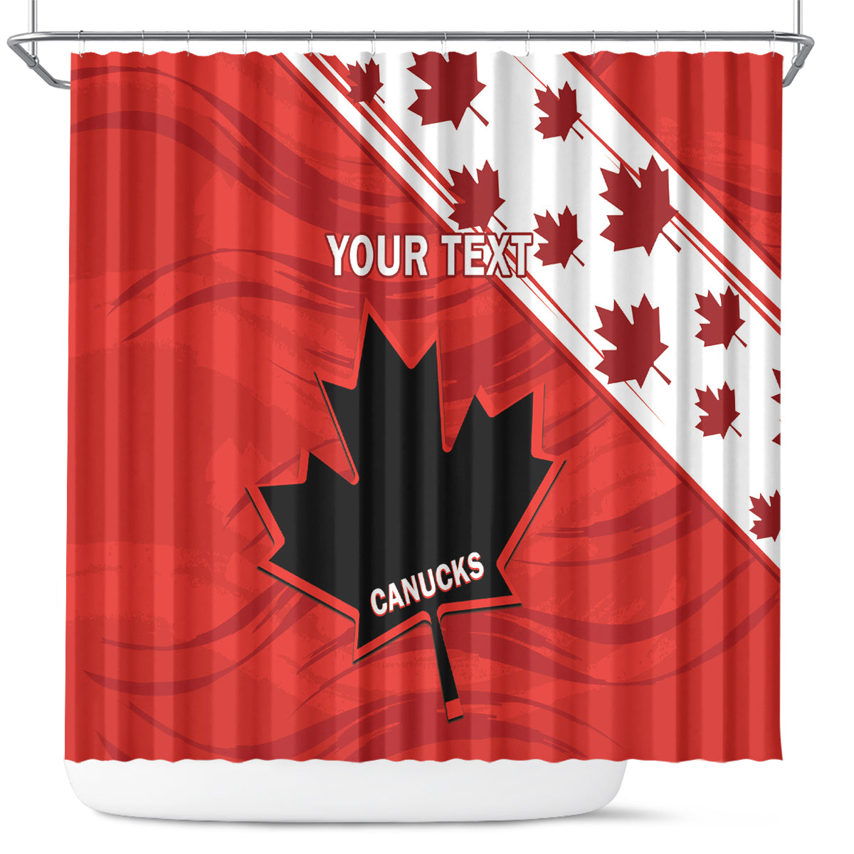 Custom Canada Rugby Shower Curtain 2024 Pacific Go Canucks