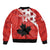 Custom Canada Rugby Sleeve Zip Bomber Jacket 2024 Pacific Go Canucks - Wonder Print Shop