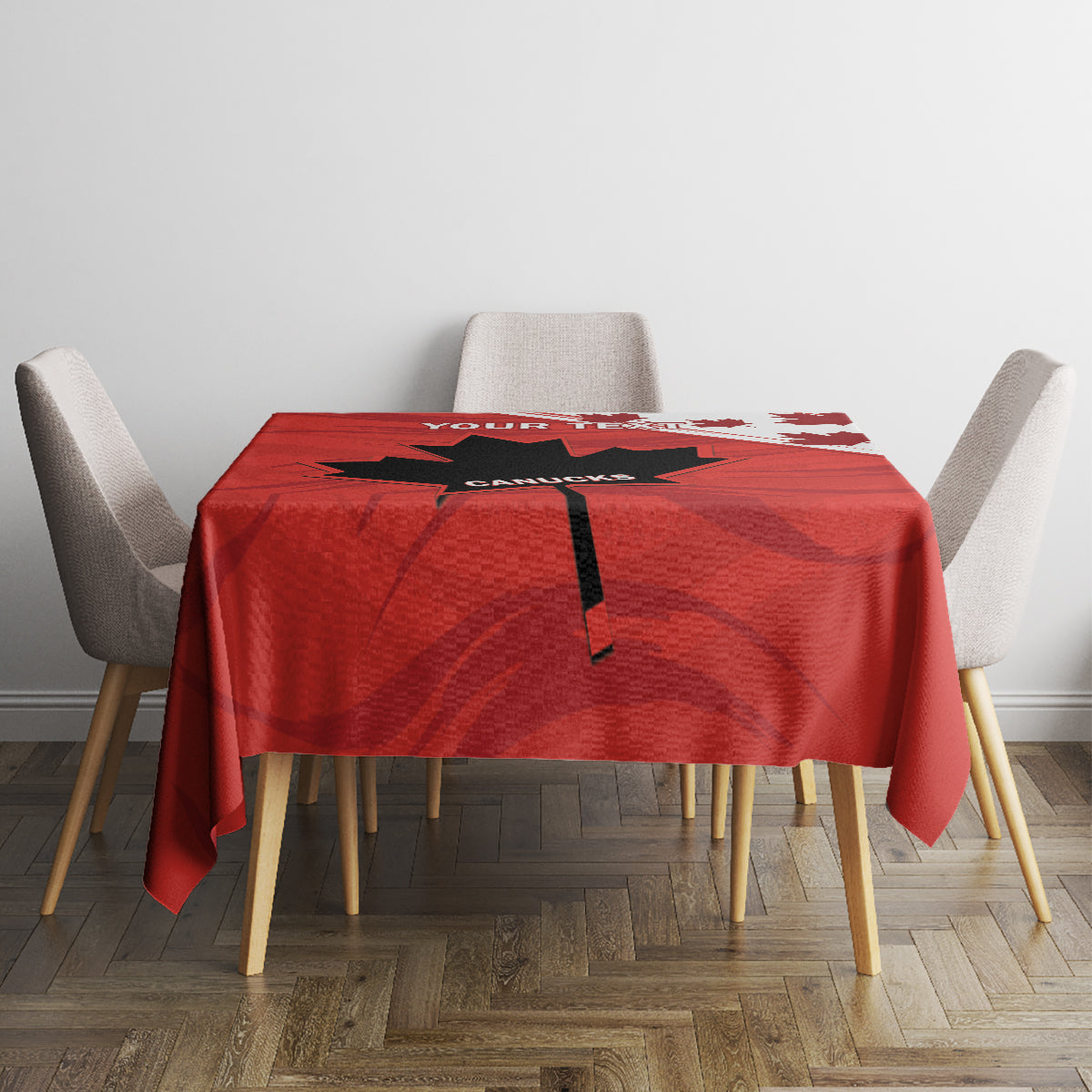 Custom Canada Rugby Tablecloth 2024 Pacific Go Canucks - Wonder Print Shop
