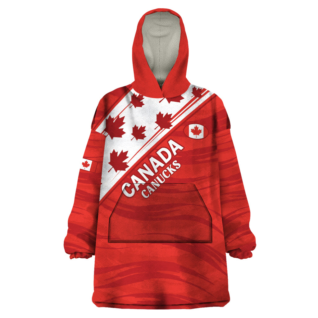 Custom Canada Rugby Wearable Blanket Hoodie 2024 Pacific Go Canucks - Wonder Print Shop