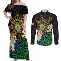 Lalawigan ng Palawan Couples Matching Off Shoulder Maxi Dress and Long Sleeve Button Shirt Philippines Province Land of Promise