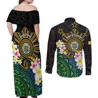 Lalawigan ng Palawan Couples Matching Off Shoulder Maxi Dress and Long Sleeve Button Shirt Philippines Province Land of Promise