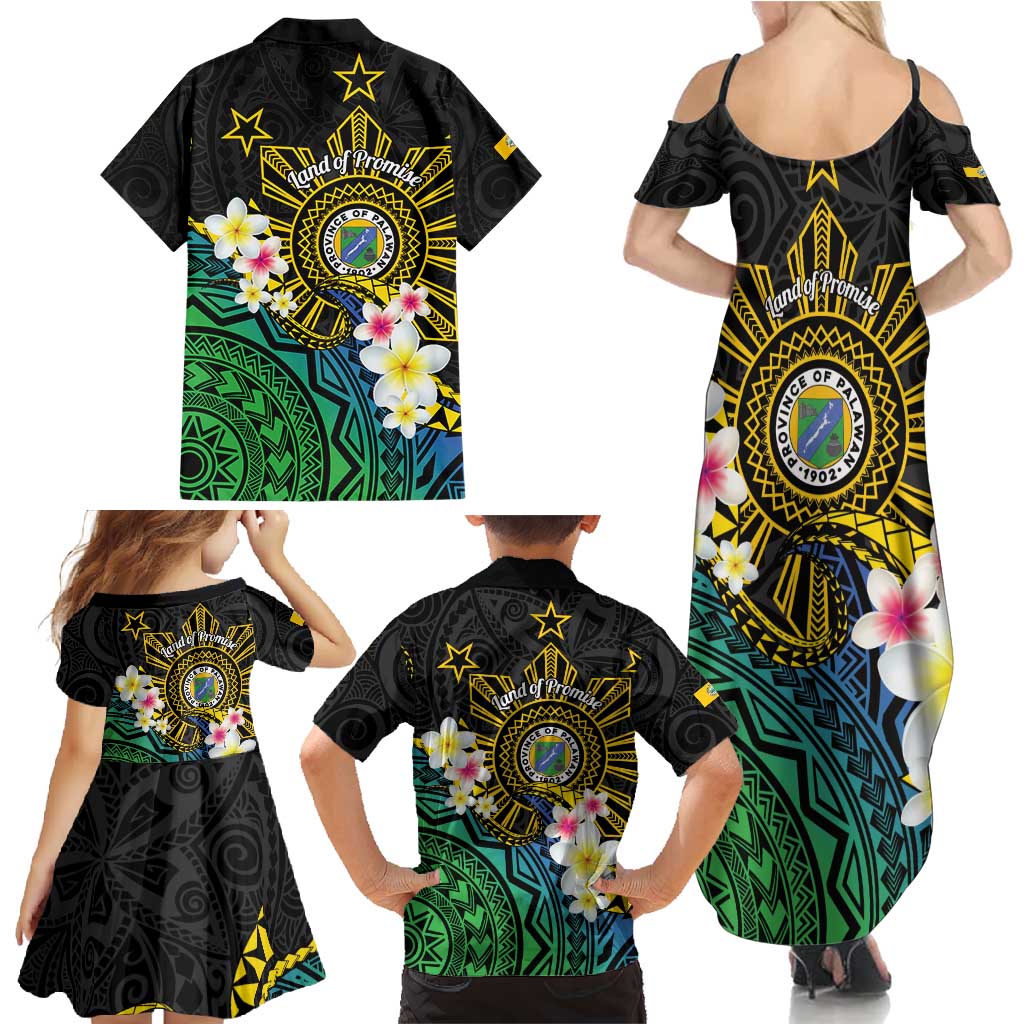 Lalawigan ng Palawan Family Matching Summer Maxi Dress and Hawaiian Shirt Philippines Province Land of Promise