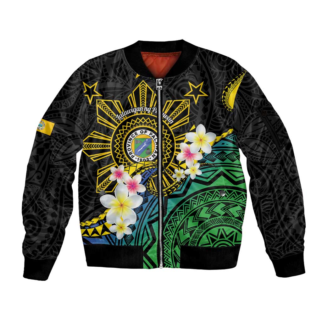 Lalawigan ng Palawan Sleeve Zip Bomber Jacket Philippines Province Land of Promise