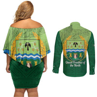 Isabela Philippines Couples Matching Off Shoulder Short Dress and Long Sleeve Button Shirt Queen Province Of The North