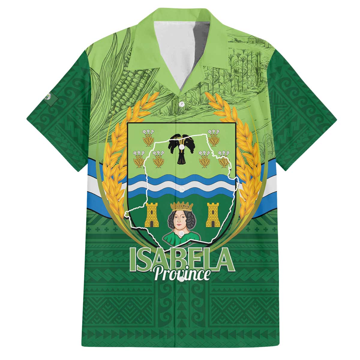 Isabela Philippines Family Matching Off The Shoulder Long Sleeve Dress and Hawaiian Shirt Queen Province Of The North