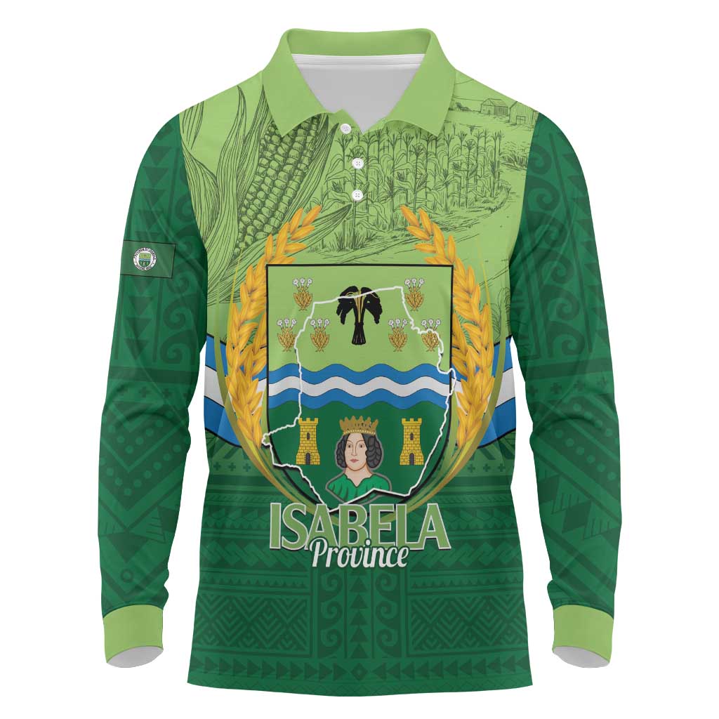 Isabela Philippines Long Sleeve Polo Shirt Queen Province Of The North