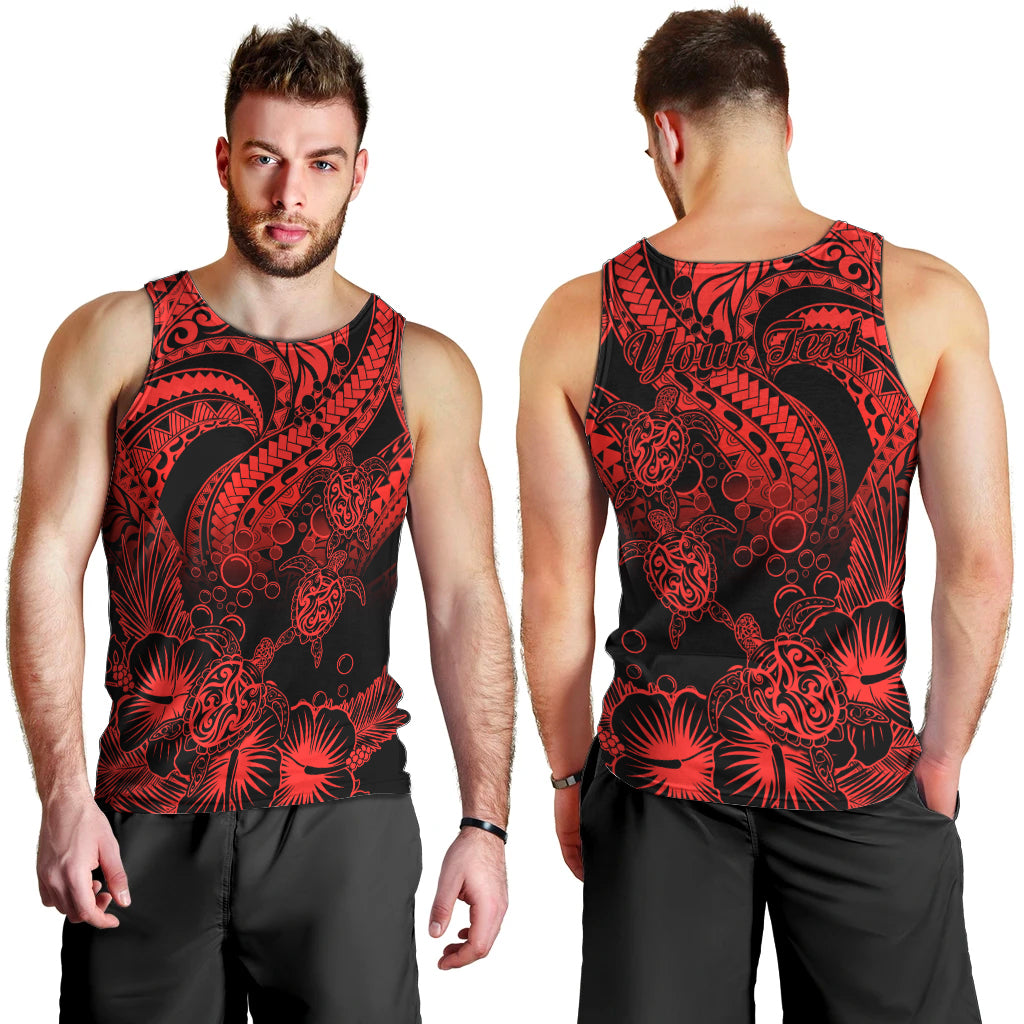 personalised-polynesian-men-tank-top-tribal-honu-turtle-with-hibiscus-red-version