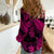 Personalised Polynesian Women Casual Shirt Tribal Honu Turtle with Hibiscus Pink Version - Wonder Print Shop