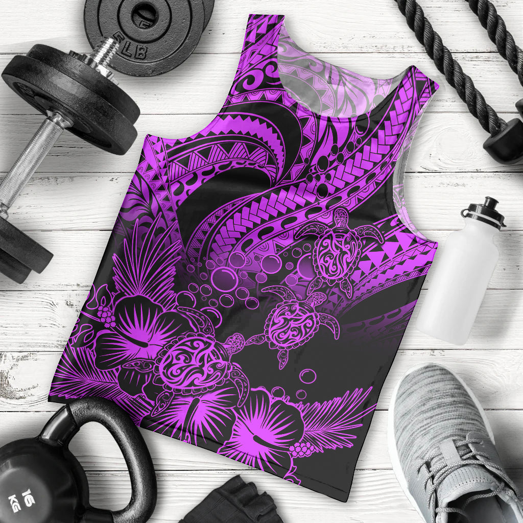 personalised-polynesian-men-tank-top-tribal-honu-turtle-with-hibiscus-purple-version