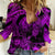 Personalised Polynesian Women Casual Shirt Tribal Honu Turtle with Hibiscus Purple Version - Wonder Print Shop