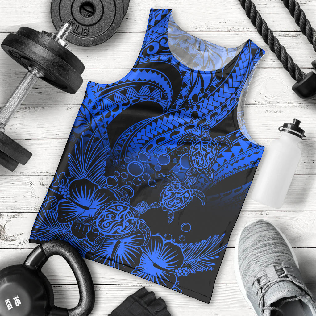 personalised-polynesian-men-tank-top-tribal-honu-turtle-with-hibiscus-blue-version