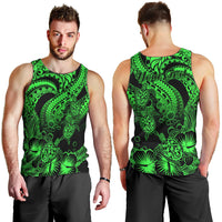 personalised-polynesian-men-tank-top-tribal-honu-turtle-with-hibiscus-green-version