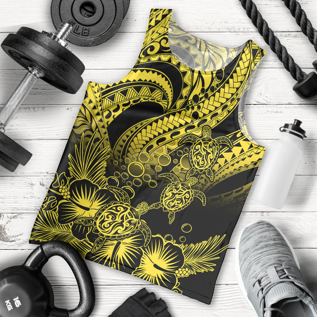 personalised-polynesian-men-tank-top-tribal-honu-turtle-with-hibiscus-gold-version