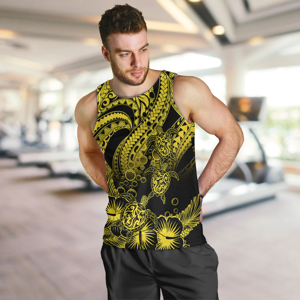 personalised-polynesian-men-tank-top-tribal-honu-turtle-with-hibiscus-gold-version