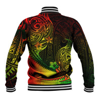 Personalised Polynesian Tribal Baseball Jacket Unique Reggae - Wonder Print Shop
