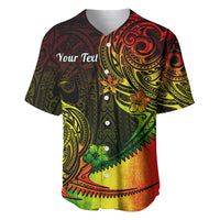 Personalised Polynesian Tribal Baseball Jersey Unique Reggae - Wonder Print Shop