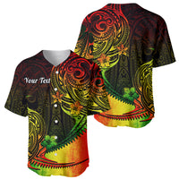 Personalised Polynesian Tribal Baseball Jersey Unique Reggae - Wonder Print Shop