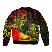 Personalised Polynesian Tribal Bomber Jacket Unique Reggae - Wonder Print Shop