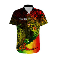 Personalised Polynesian Tribal Hawaiian Shirt Unique Reggae - Wonder Print Shop