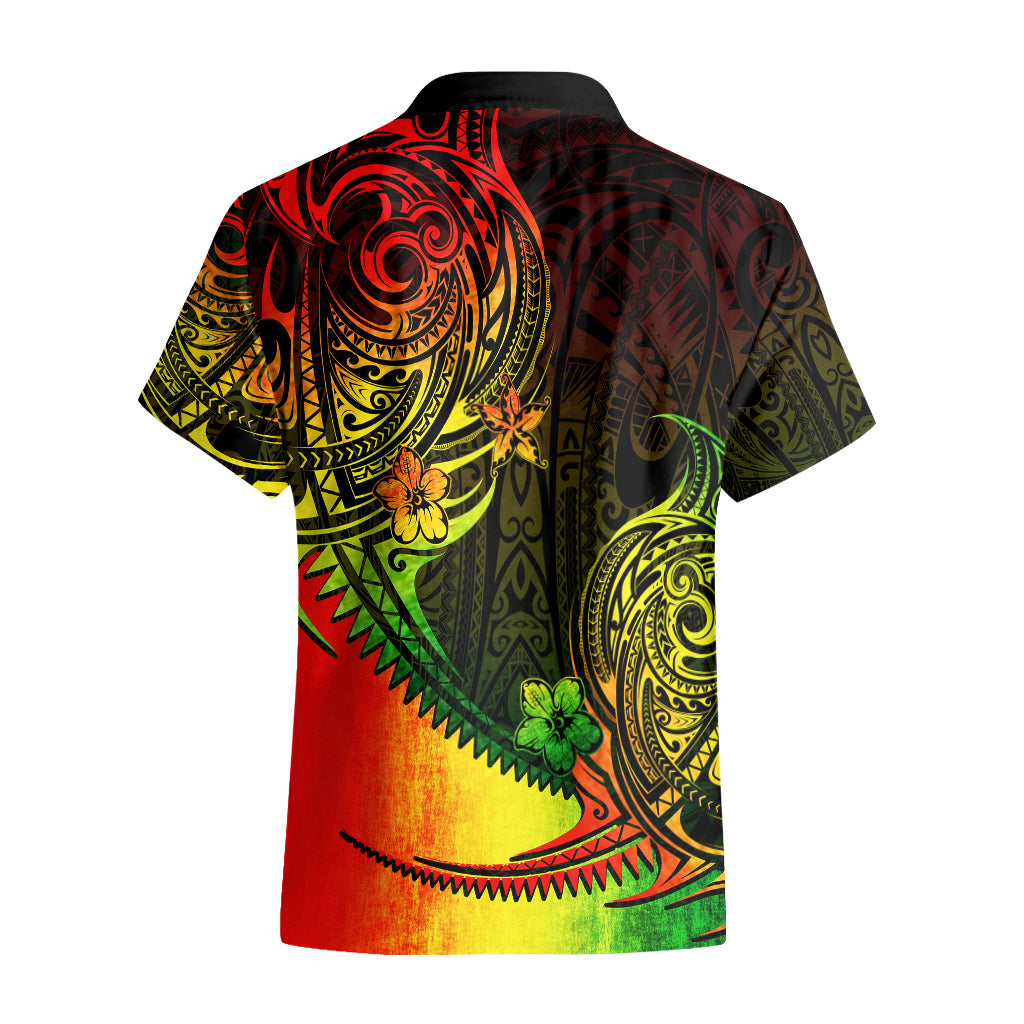 Personalised Polynesian Tribal Hawaiian Shirt Unique Reggae - Wonder Print Shop