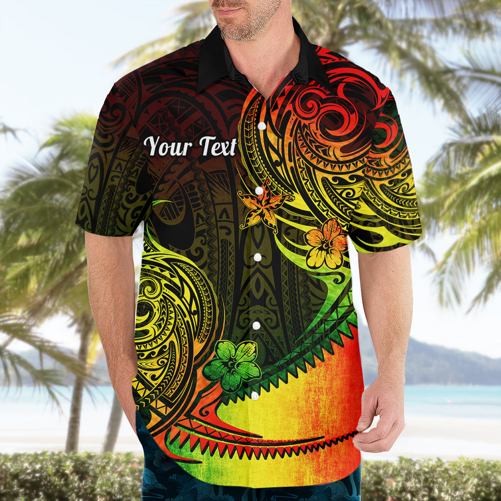 Personalised Polynesian Tribal Hawaiian Shirt Unique Reggae - Wonder Print Shop
