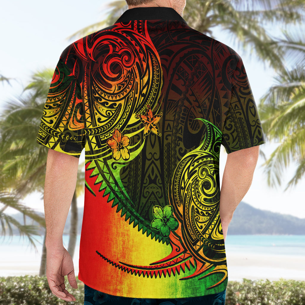 Personalised Polynesian Tribal Hawaiian Shirt Unique Reggae - Wonder Print Shop