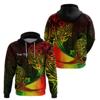 Custom Polynesian Tribal Hoodie Unique Reggae - Wonder Print Shop