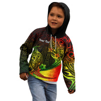 Personalised Polynesian Tribal Kid Hoodie Unique Reggae - Wonder Print Shop
