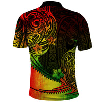 Custom Polynesian Tribal Polo Shirt Unique Reggae - Wonder Print Shop